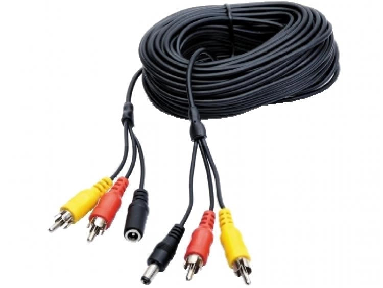 Cavo per telecamere 2 x RCA + alimentazione da 18mt