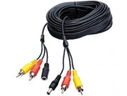 Cavo per telecamere 2 x RCA + alimentazione da 18mt