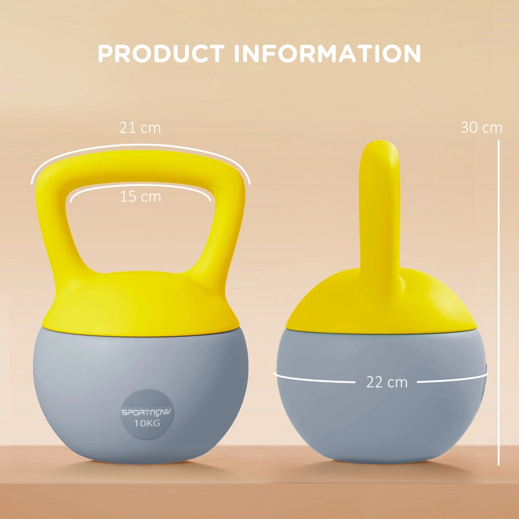 Kettlebell ¨C zephmum ¨C 10kg, grigio e giallo