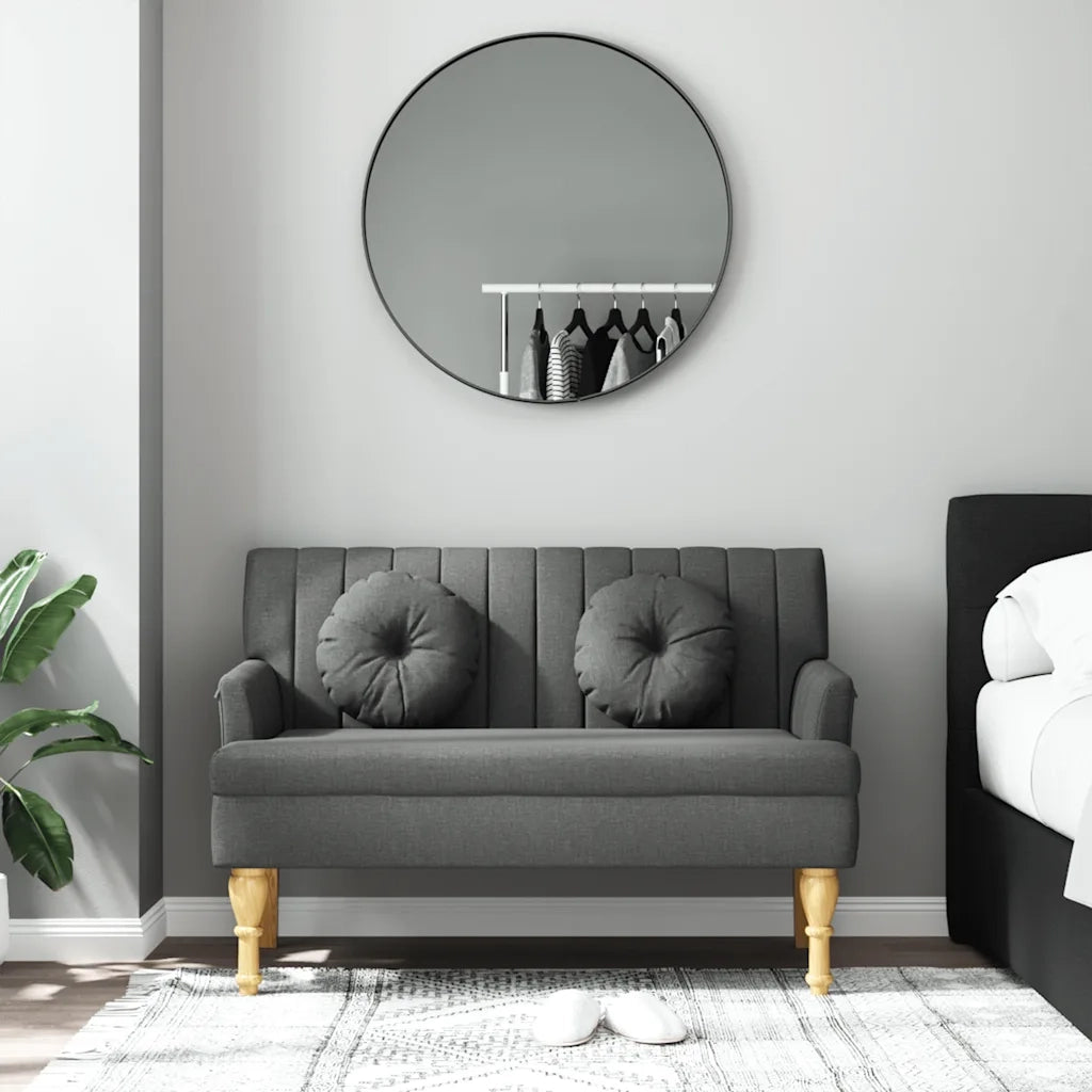 Panca con Cuscini Grigio Scuro 113x64,5x75,5 cm in Tessuto CFW2599576