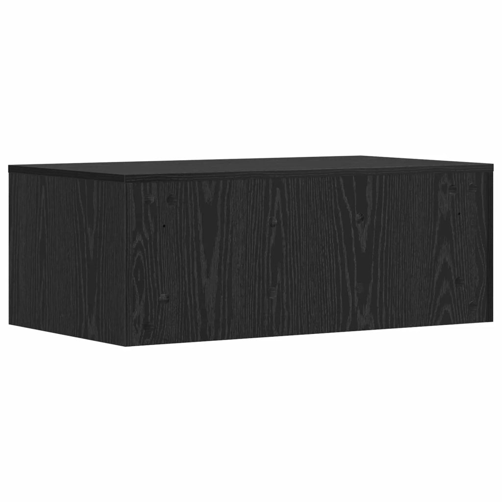 Scrivania a parete Rovere Nero Legno ingegnerizzato 891393