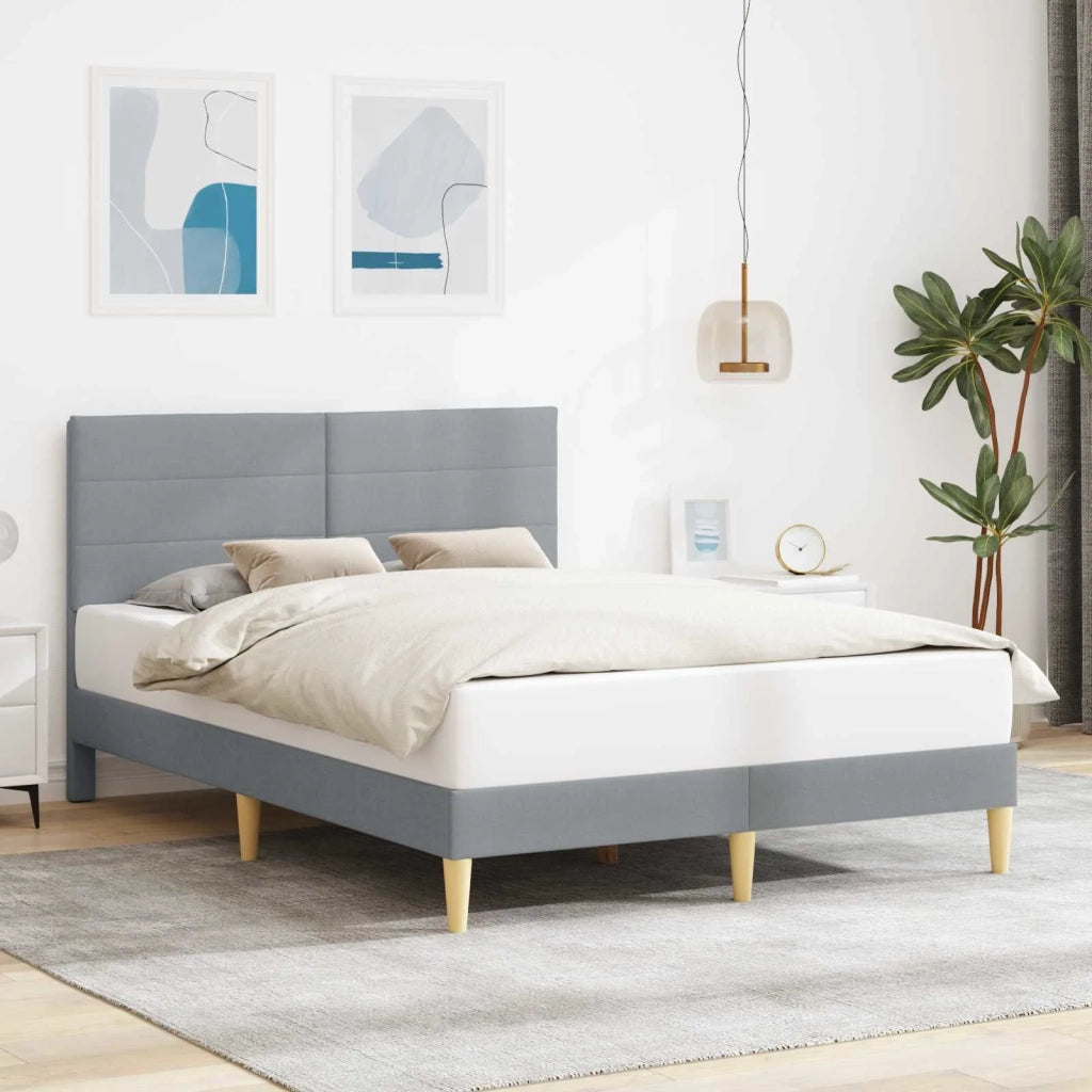 Letto matrimoniale | Letto per adulti | Struttura del letto Grigio Chiaro 160 x 200 cm Tessuto