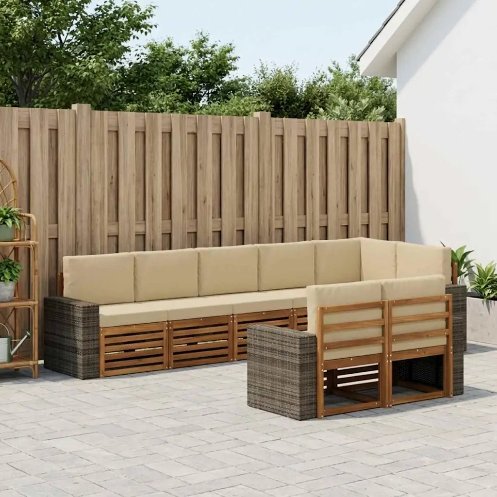 Set divani Legno di Acacia Massello 3384519