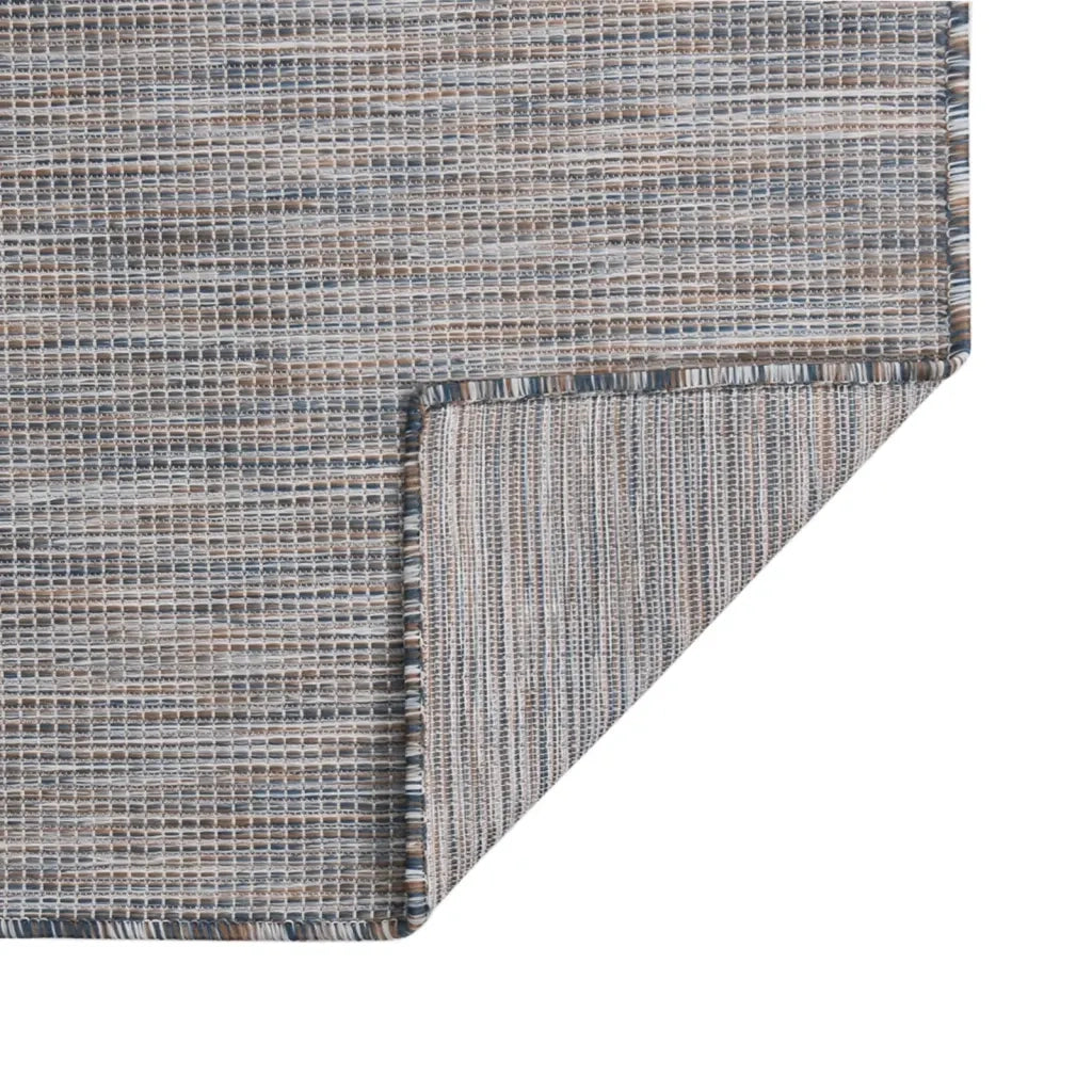 Tappeto da Esterni a Tessitura Piatta 120x170 cm Marrone e blu