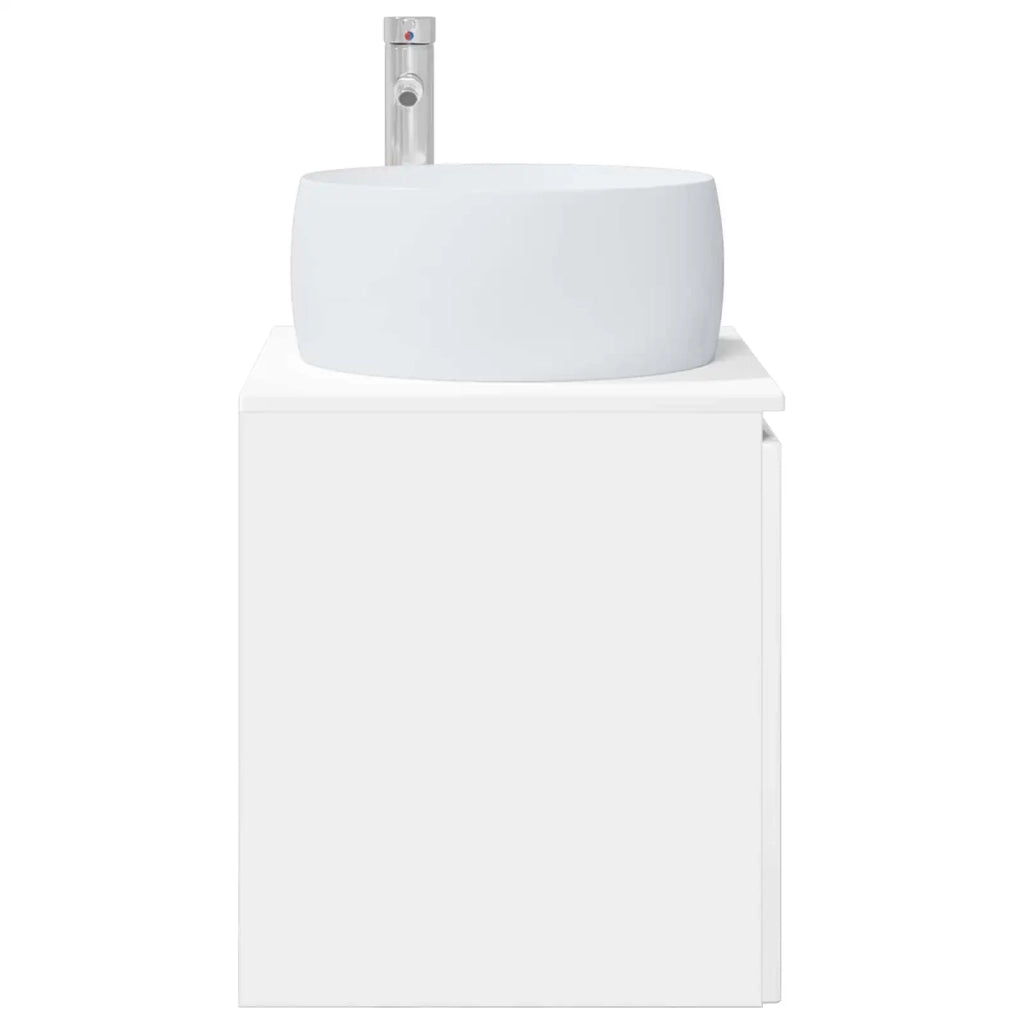 Mobile Lavabo | Armadio Lavabo da Parete Bianco Lucido 49,5 x 44,5 x 66 cm
