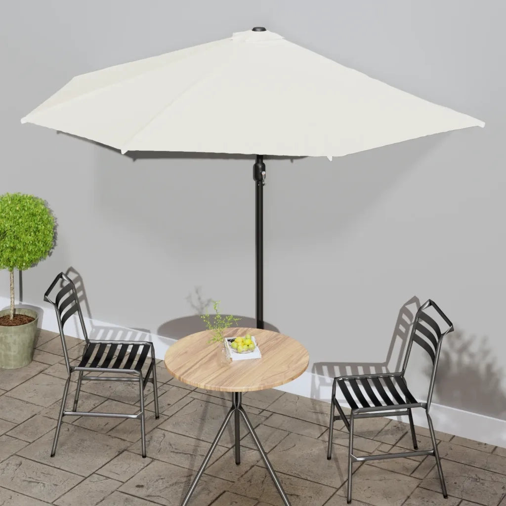 Ombrello | Parasolne da Balcone Palo in Alluminio Sabbia 300x155cm a Met¨¤