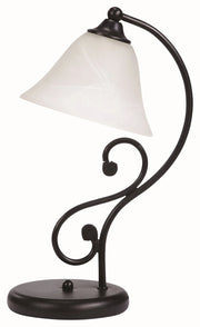 Lampada da tavolo Dorothea vetro nero opaco E14 Rabalux