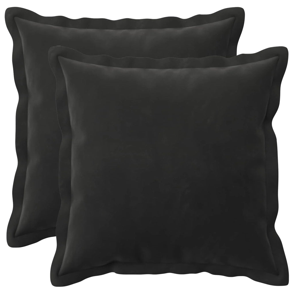 Federa 2 pcs HOUTEN Nero 40 x 40 cm Velluto 916714