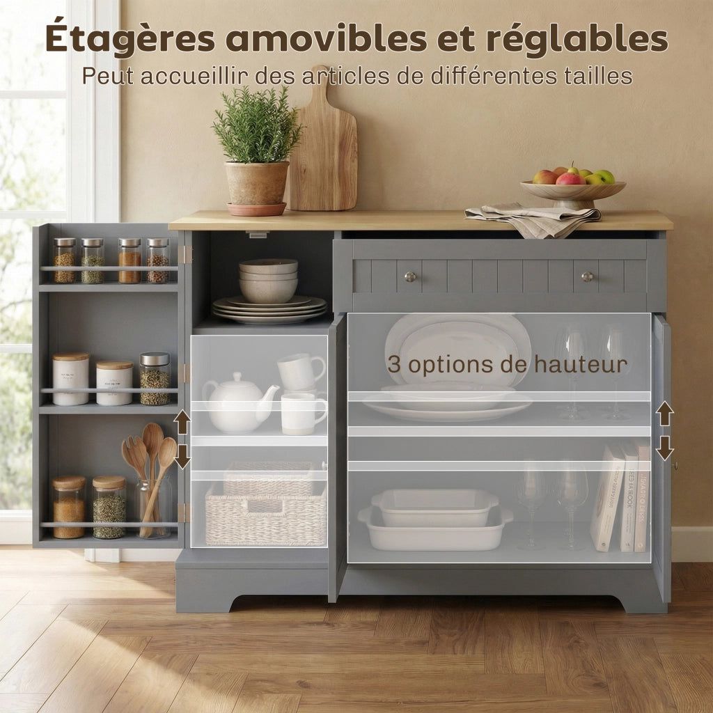 Armadio da cucina ¨C zephmum ¨C grigio 105x40x83