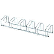 Rastrelliera Portabici da Pavimento o Parete ¨C Xylo ¨C 6 Posti Acciaio 179x33x27cm Argento