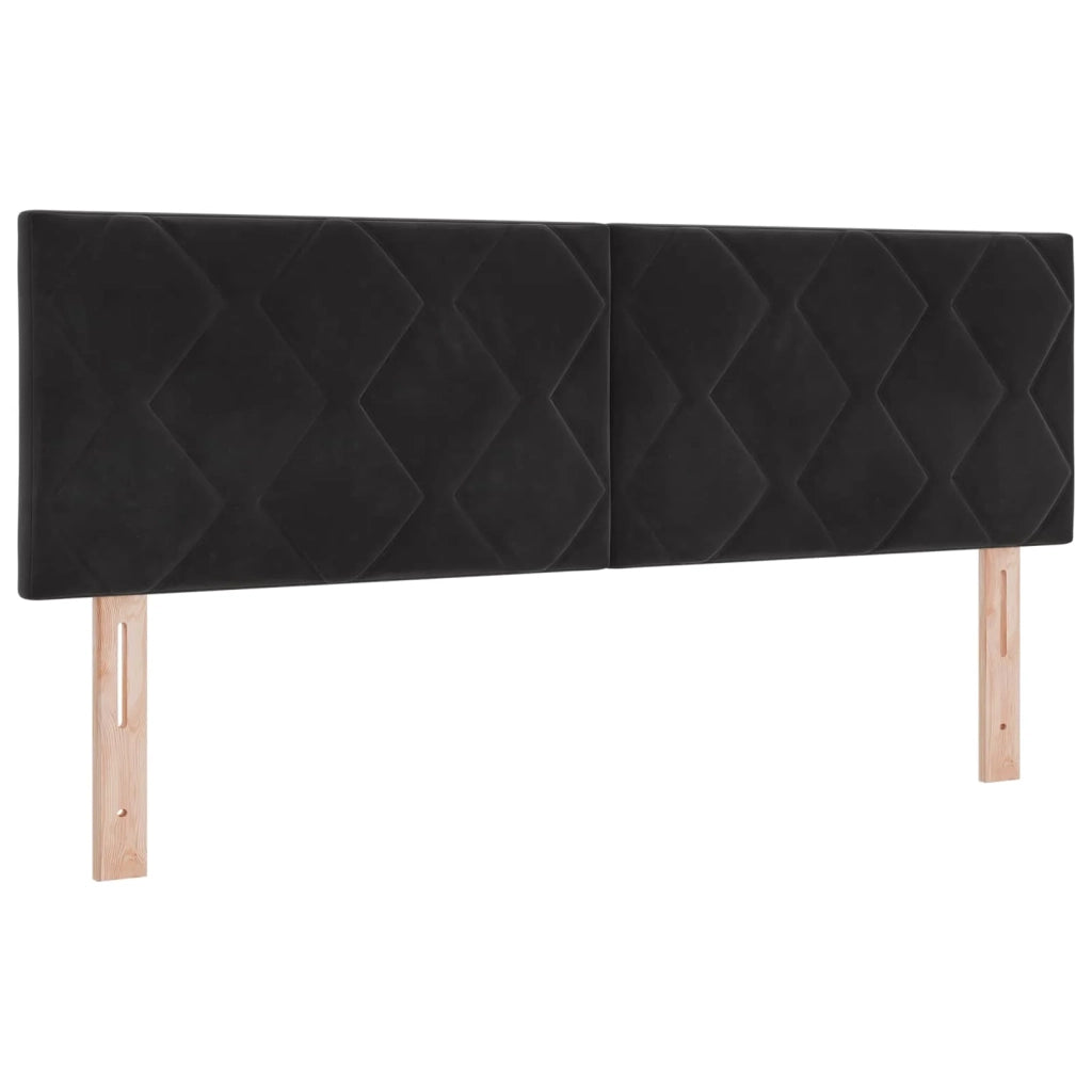 Letto box spring con materasso Nero 140 x 200 cm Velluto 3453163