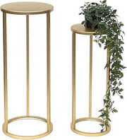 Set di 2 Vasi di Fiori in Metallo Moderno