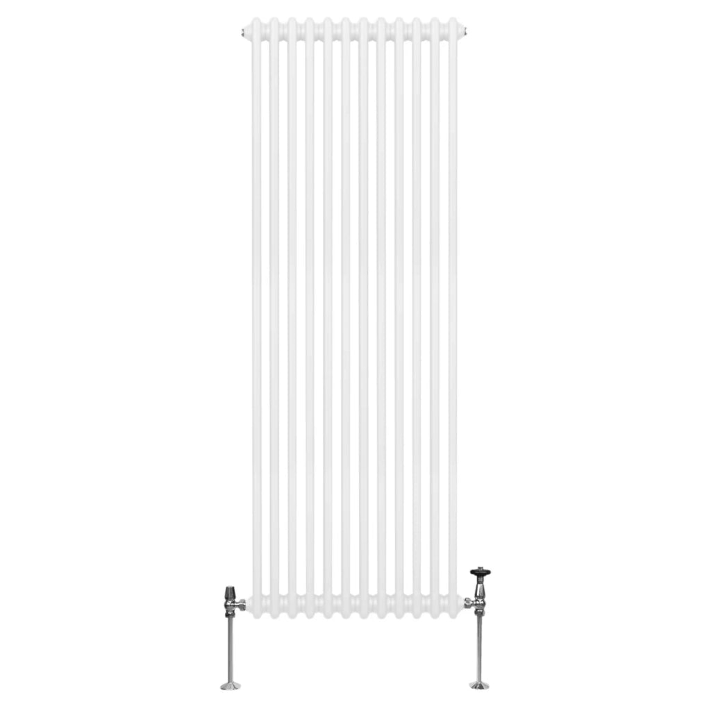 Termosifone Radiatore a 2 colonne per riscaldamento centralizzato verticale Bianco 180x56cm