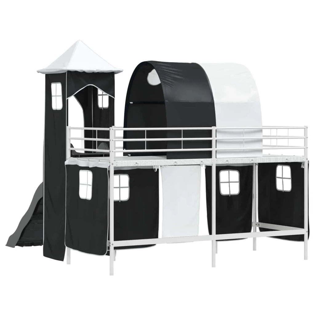Struttura del letto loft per bambini Bianco e Nero 75 x 190 cm 42020892