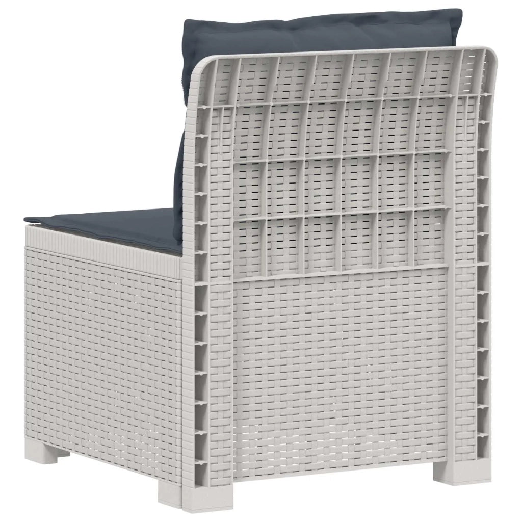 Divano da esterno-Divano da Giardino a 1 Posto con Cuscini Aspetto Rattan PP 968805