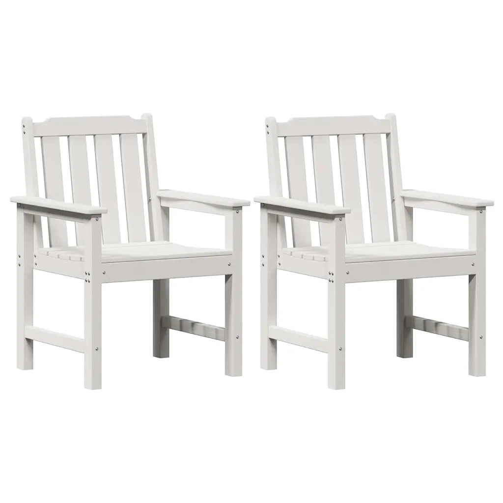 Sedia da pranzo da giardino 2 pcs Bianco 65,5 x 59 x 88 cm HDPE 42006604