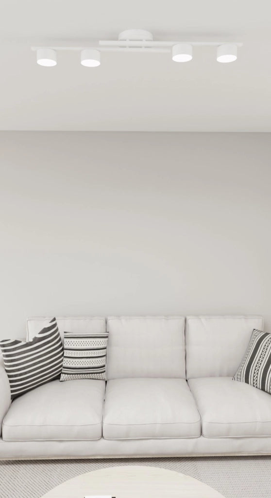 Plafoniera loft bianca minimal 4xGX53 12W Emibig Fragment