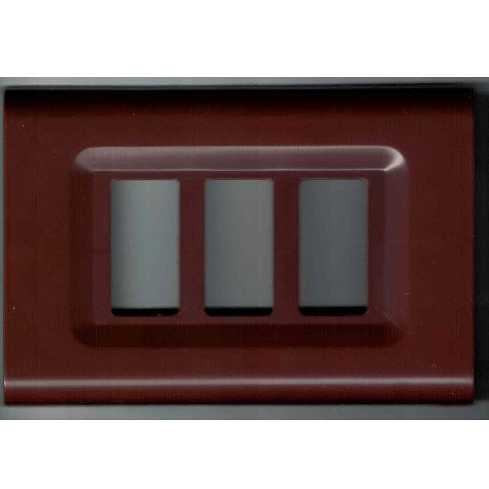 Trade Shop - Placchette Placche In Abs Serie Magic Elite Bticino Compatibili Color Copriprese - Marrone -4 Fori     -