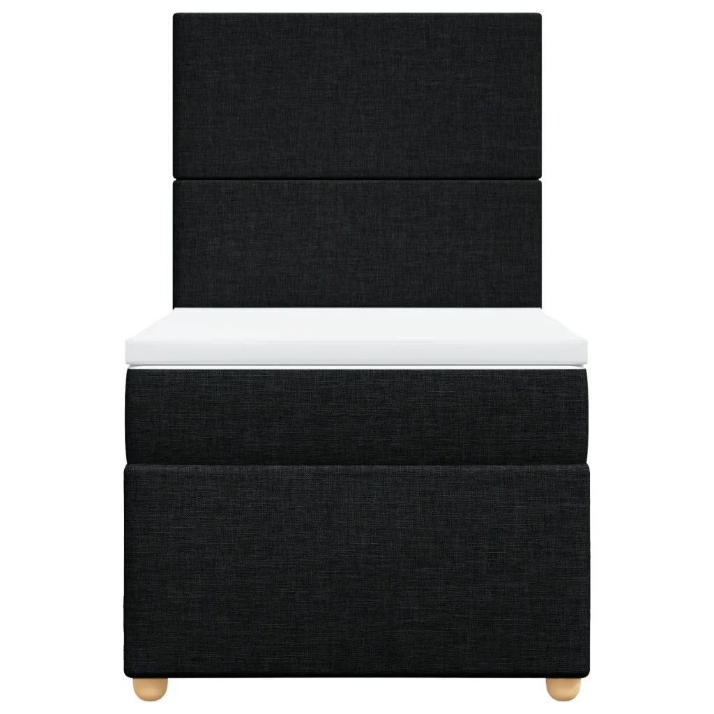 Giroletto a Molle con Materasso Nero 80x200 cm inTessuto 3291102