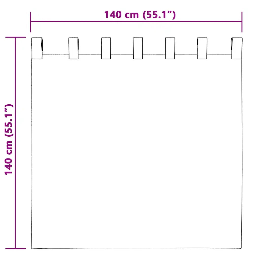 Tende in Velluto 2 pcs Cappuccino 140 x 140 cm Velluto 4107738