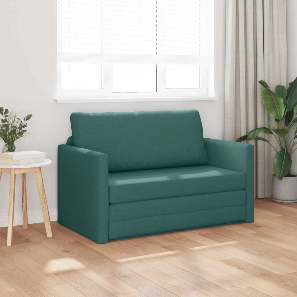 Divano letto | Sof¨¤ letto | Letto singolo 110cm Verde Scuro Tessuto