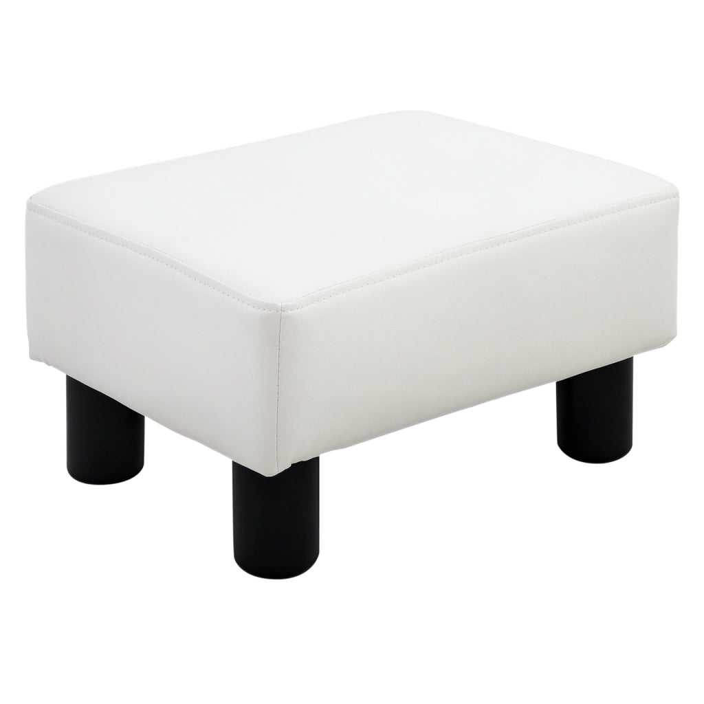Poggiapiedi Pouf Piccolo ¨C Xylo ¨C Similpelle Bianco 40x30x24cm