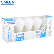 SET 5 PEZZI LAMPADINE GOCCIA A60 LUCE FREDDA: 13W – 6000K – E27 - A+