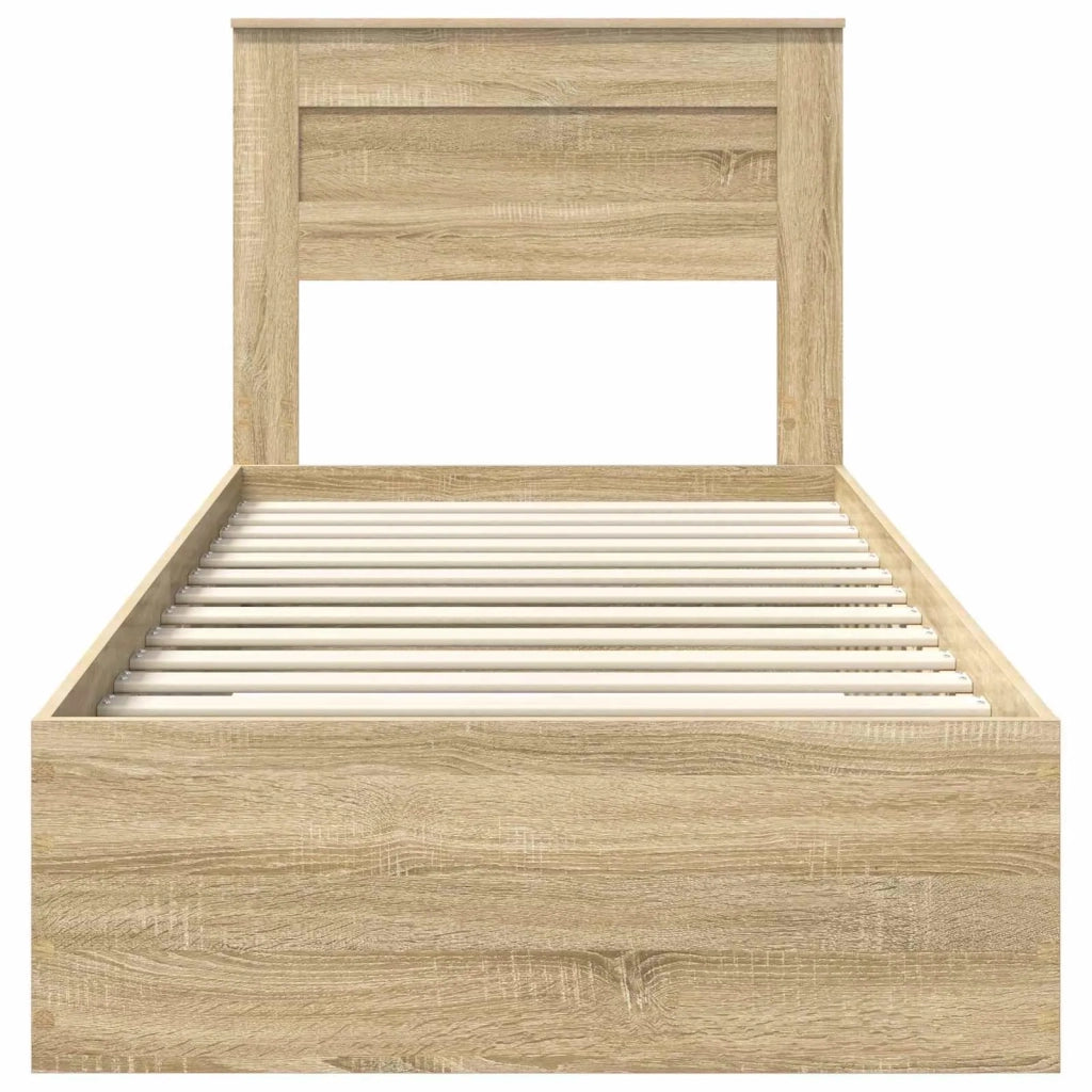 Struttura del letto con cassetto con testiera-Letto con Cassetti e Testiera Legno multistrato 101706