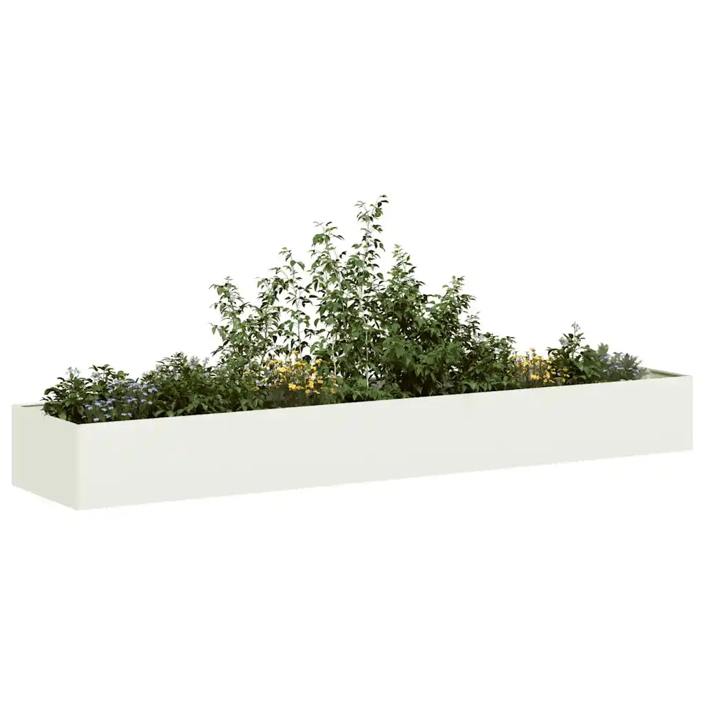 Fioriera Bianca 360x80x40 cm in Acciaio 860767