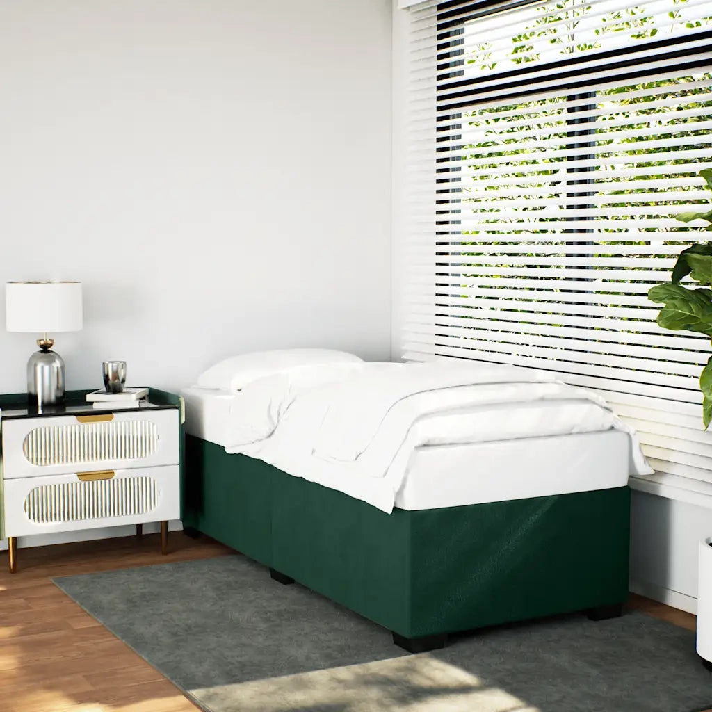 Giroletto senza Materasso Verde Scuro 80x200 cm in Velluto 3284598