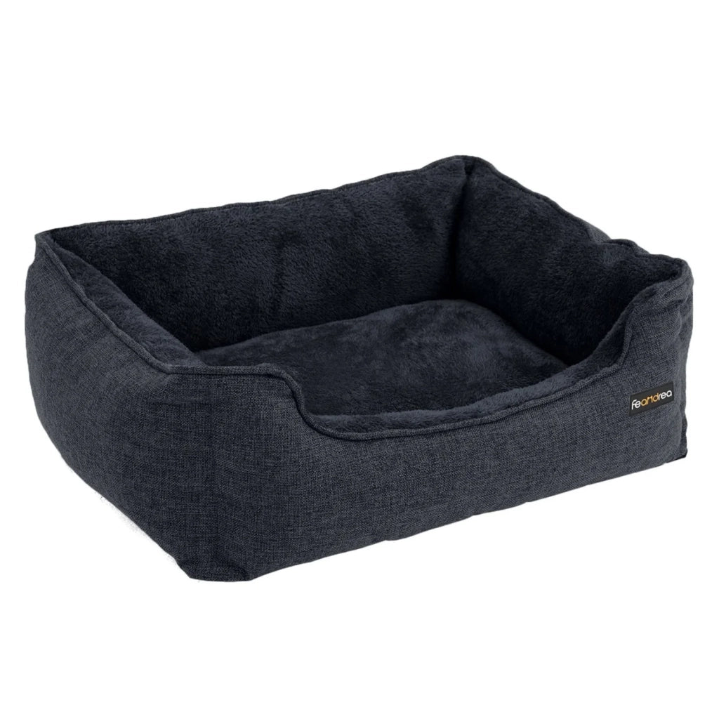 Cesta per cani con rivestimento sfoderabile 70 x 55 x 21 cm grigio scuro 12_0001123