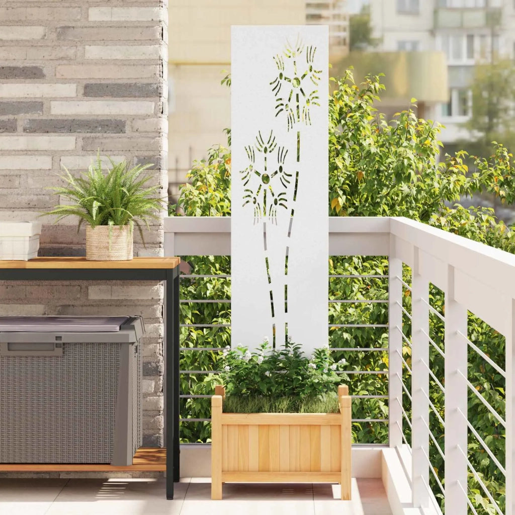 Schermo per privacy in giardino Traforo Bianco 32 x 140 cm 876211