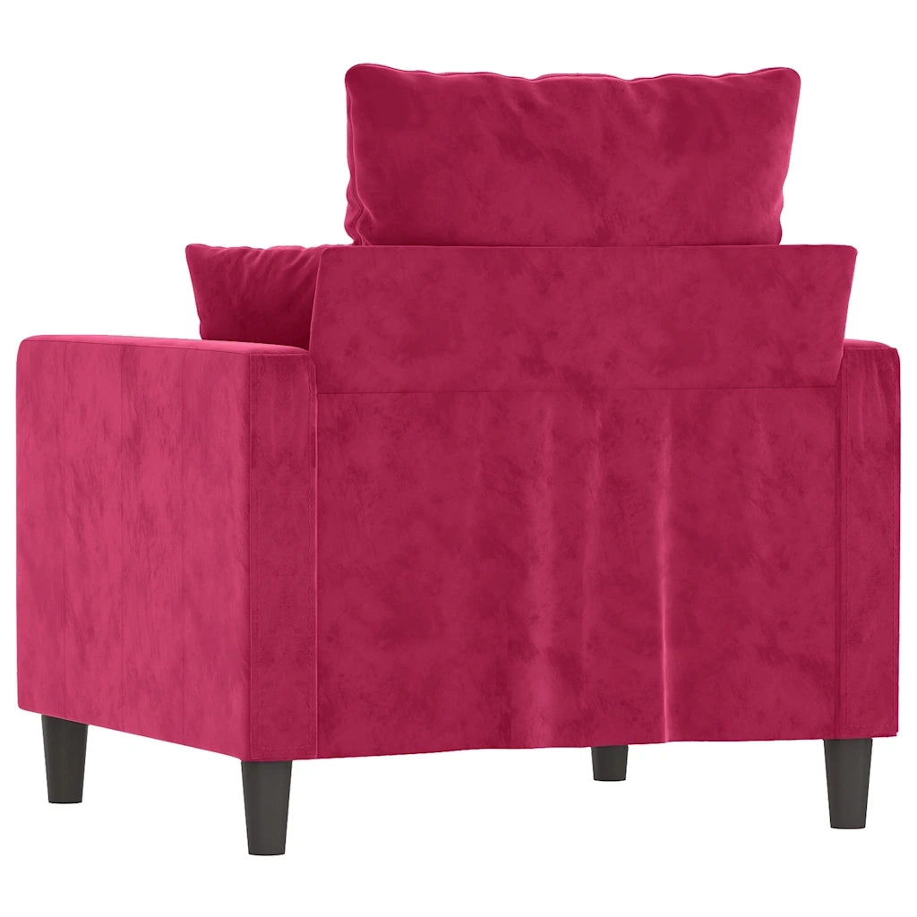Poltrona | Sedia Relax Rosso Vino 60 cm Velluto