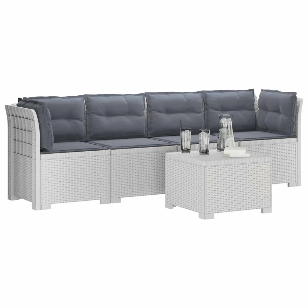 Divano da Giardino a 4 Posti con Cuscini in Stile Rattan PP 3443881