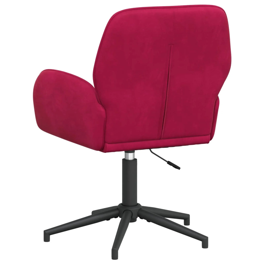 Sedia da scrivania girevole Rosso Vino 54 x 55 x 90 cm Velluto 42034348