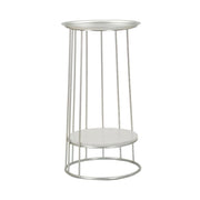 Tavolino VKH583, Argento, Marmo, 40x40x76 cm
