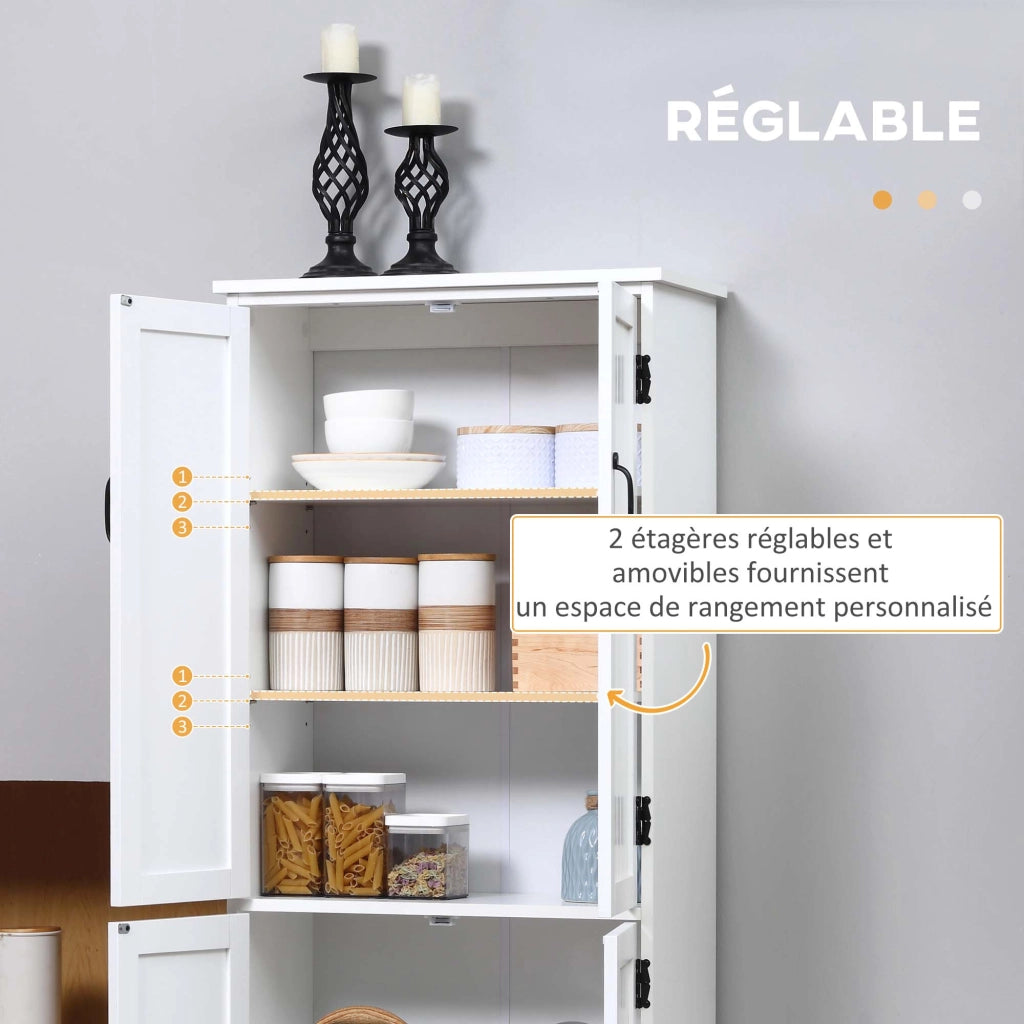 Armadio da cucina ¨C zephmum ¨C bianco 2 ante 3 ripiani