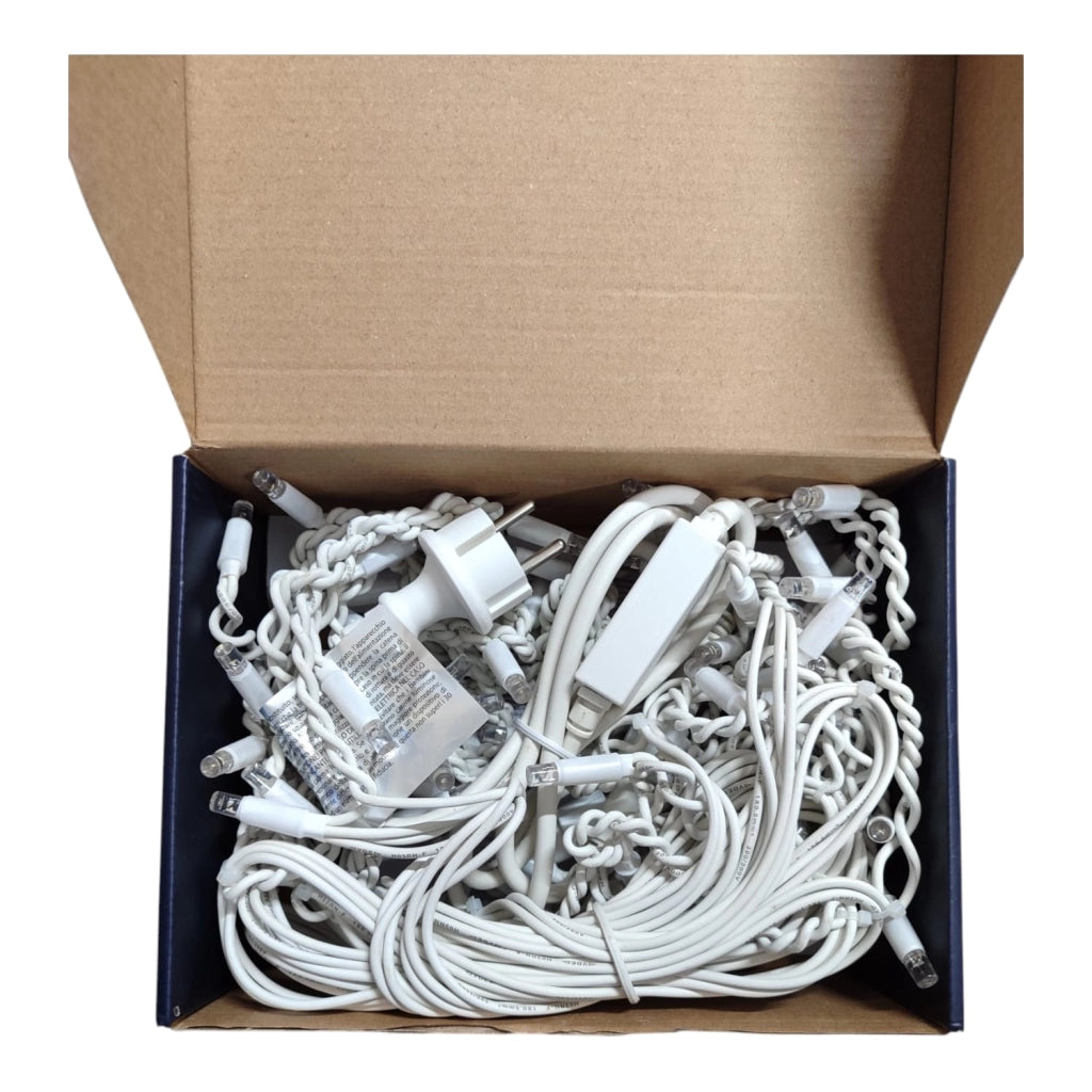 Tenda Luminosa 100 LED Bianco Freddo con Flash 5m Esterno IP44
