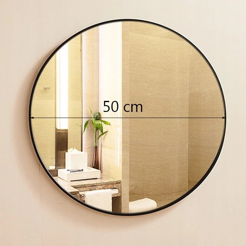 Specchio da Bagno 50x50x2 cm Nero Compatto e Versatile