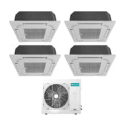Climatizzatore Condizionatore Hisense Quadri Split a Cassetta 9+9+9+12 con 4AMW81U4RAA R-32 Wi-Fi Optional 9000+9000+9000+12000 con Telecomando e Pannello Incluso - Novità