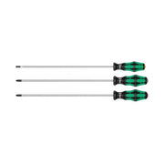 Wera 05347735002 Kraftform Plus Assortimento di giravite 3 pezzi con lame 300 mm Phillips PH2 Pozidriv PZ2 Piana 1x5.5 mm colore Nero