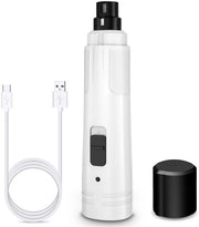 Vijl per unghie per animali domestici, 2 velocità regolabili, con illuminazione a LED, ausilio per la cura a domicilio degli animali domestici, vijl per unghie elettrica, bianca.