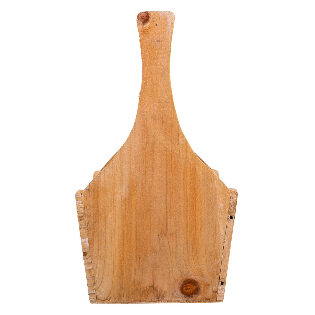 Set di 3 cestini in legno marrone