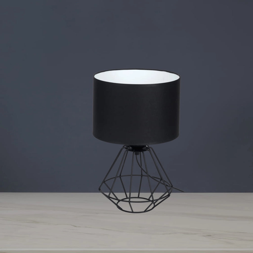 Lampada tavolo Colin MLP4792 nera 1 luce E27 60W Milagro