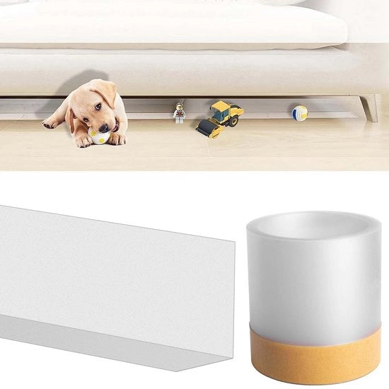 Blocco per giocattoli 3 m - Serrature trasparenti - Barriera per animali domestici - Materiale PVC di alta qualità - Duraturo - Adesivo autoattacco - Serratura di blocco