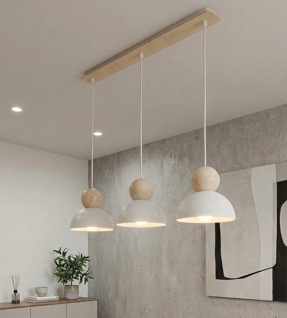 Lampada da soffitto KAKI 3xE27 bianco-beige Emibig