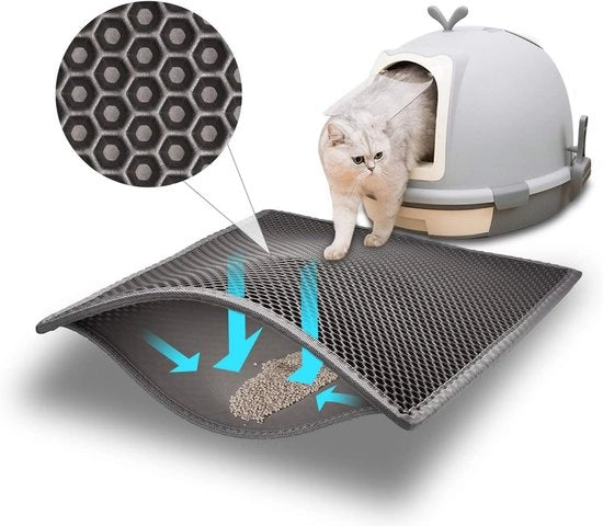 Matrice per gatto - 60*90cm - XXXL - Materiale EVA - doppia lastra con disegno a raggiera con grandi fori - matrice per gatto - morbida e idonea per la pelle - lavabile - matrice per gatto - matrice per contenitore per gatto