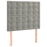 Testiera | Testata Grigio Chiaro 100x5x118/128 cm Velluto