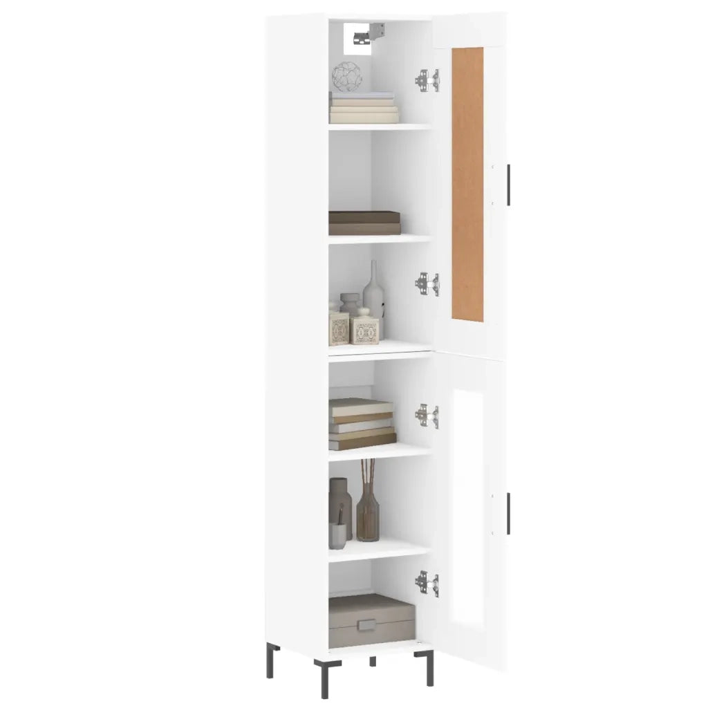 Credenza Bianca 34,5x34x180 cm in Legno Multistrato 3200385