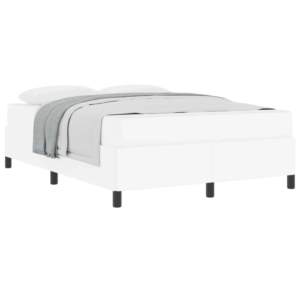 Struttura del letto con materasso Bianco 160 x 200 cm Tessuto 3399010